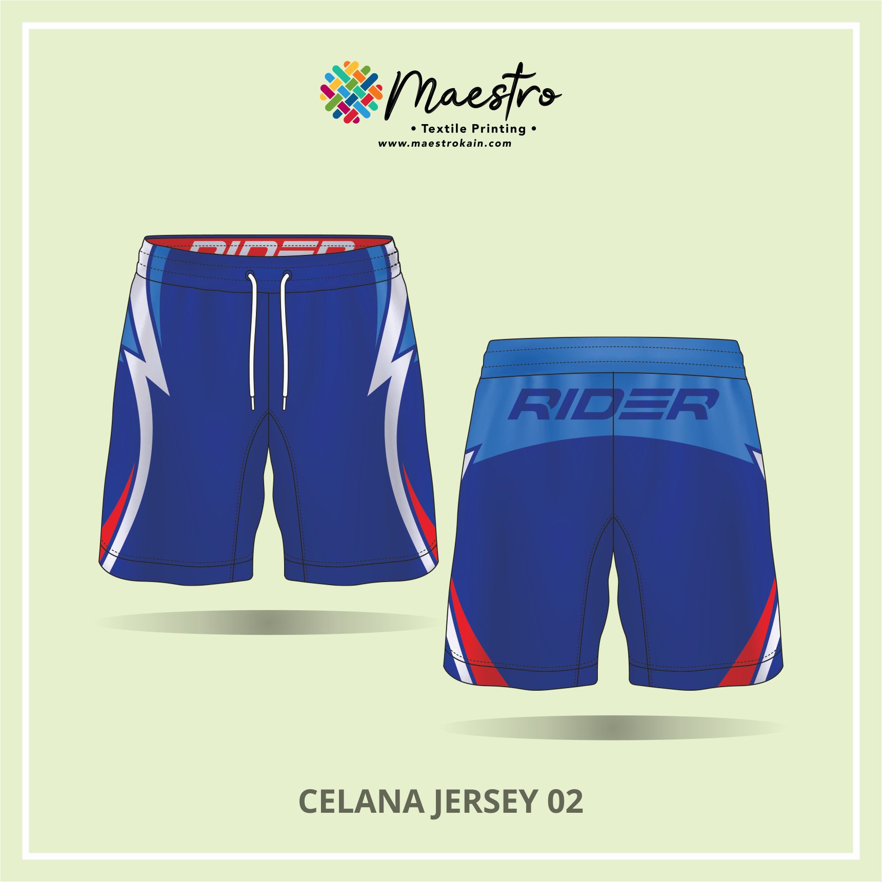 Celana Jersey Pendek Full Print 
