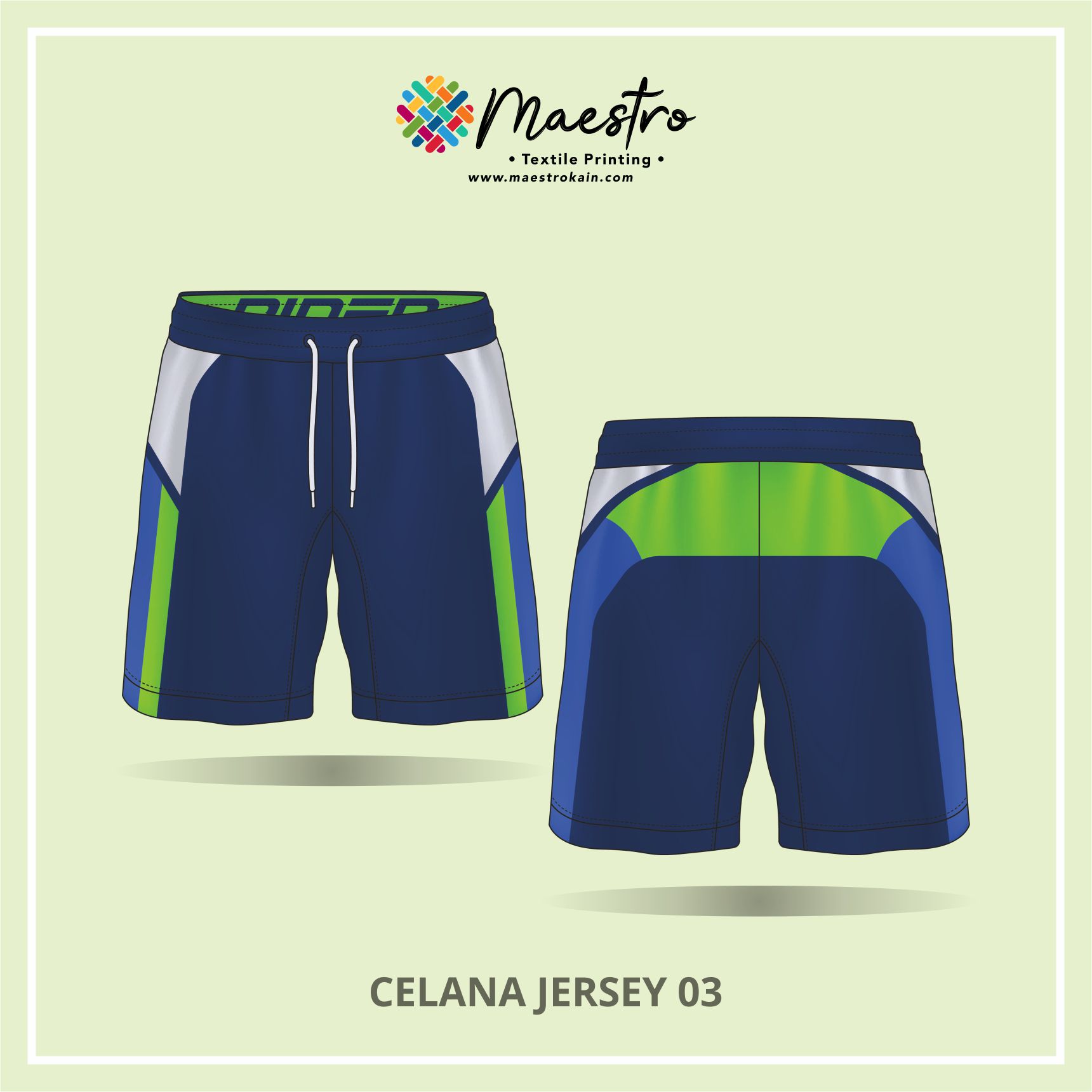 Celana Jersey Pendek Full Print 