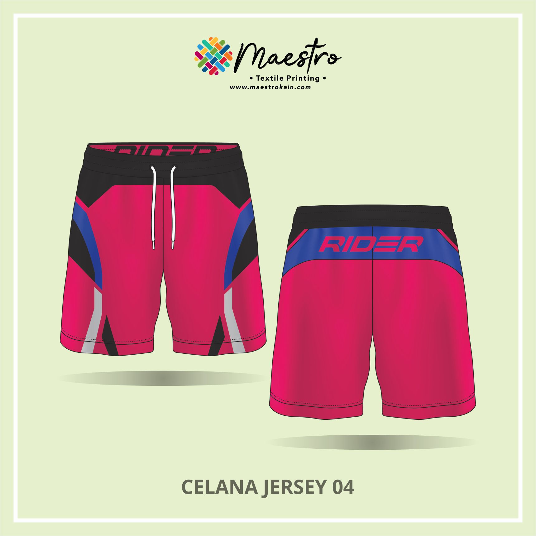 Celana Jersey Pendek Full Print 
